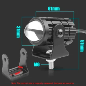 D-11 Moto Driving Fog Light, High/Low Beam Spot Light for Motorcycles  – White/Yellow (1 Pc)